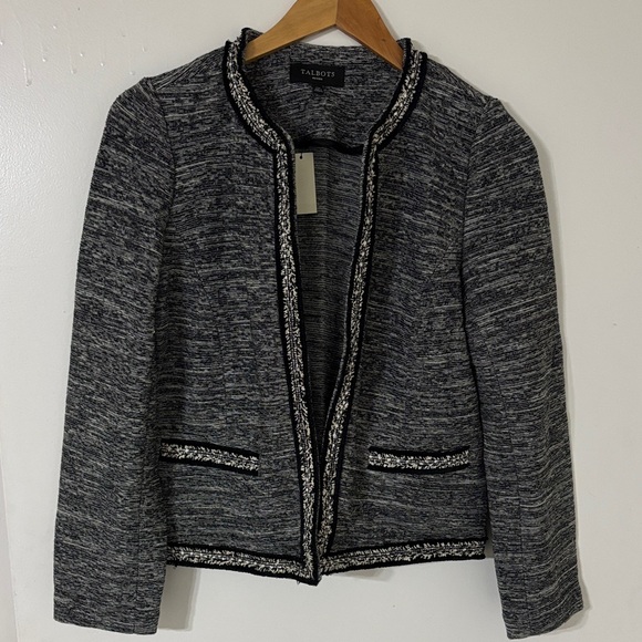 Talbots Jackets & Blazers - NWT Gray Tweed Talbots Open Jacket